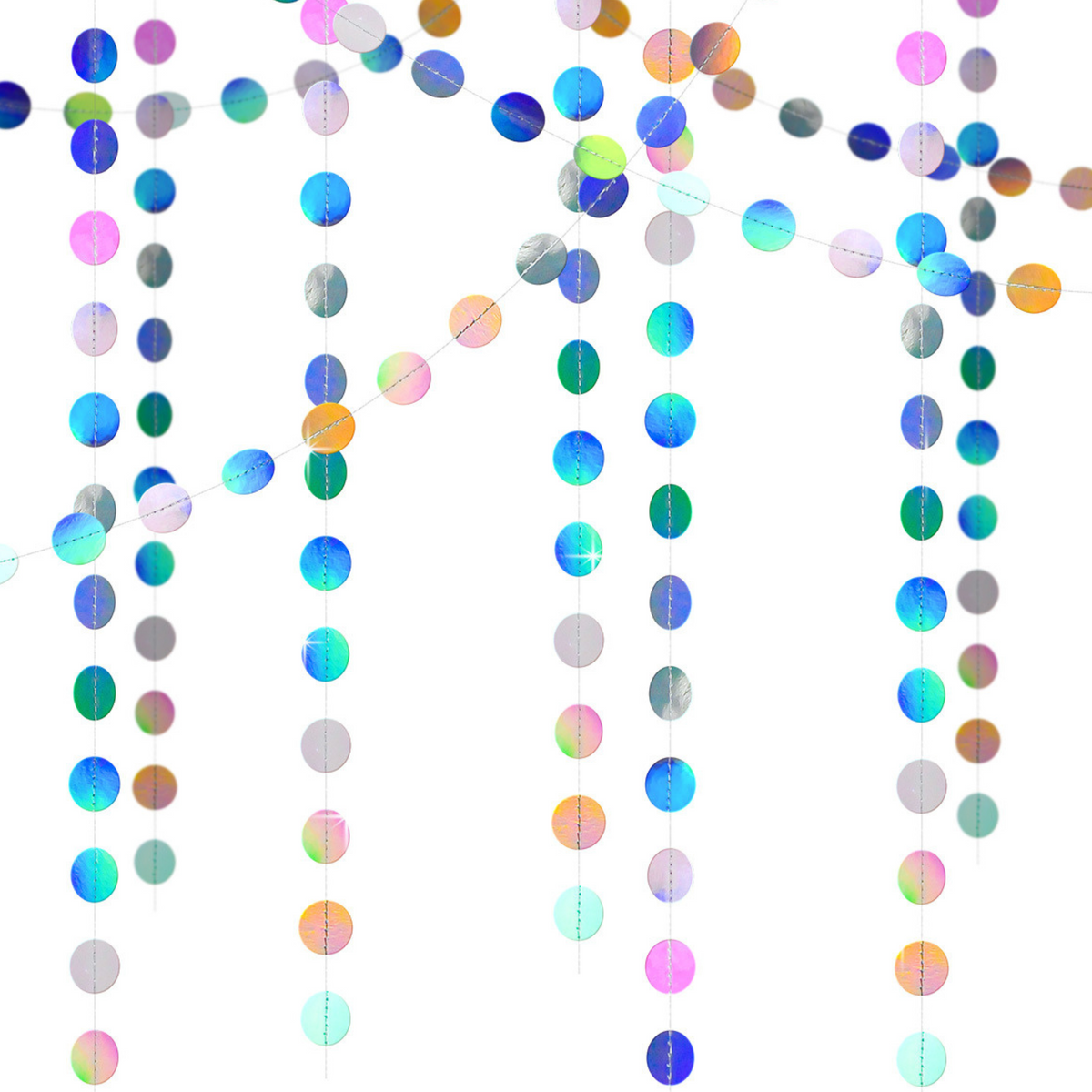 Iridescent Christmas new year Circles Hanging Decoration - TheLittleStuff