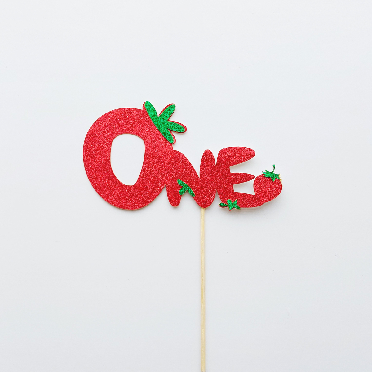 Baby children kids 1st birthday fruit strawberry cake topper product photo 2