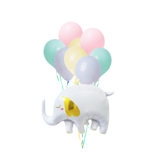 Baby shower elephant pastel Balloon Bundle product photo