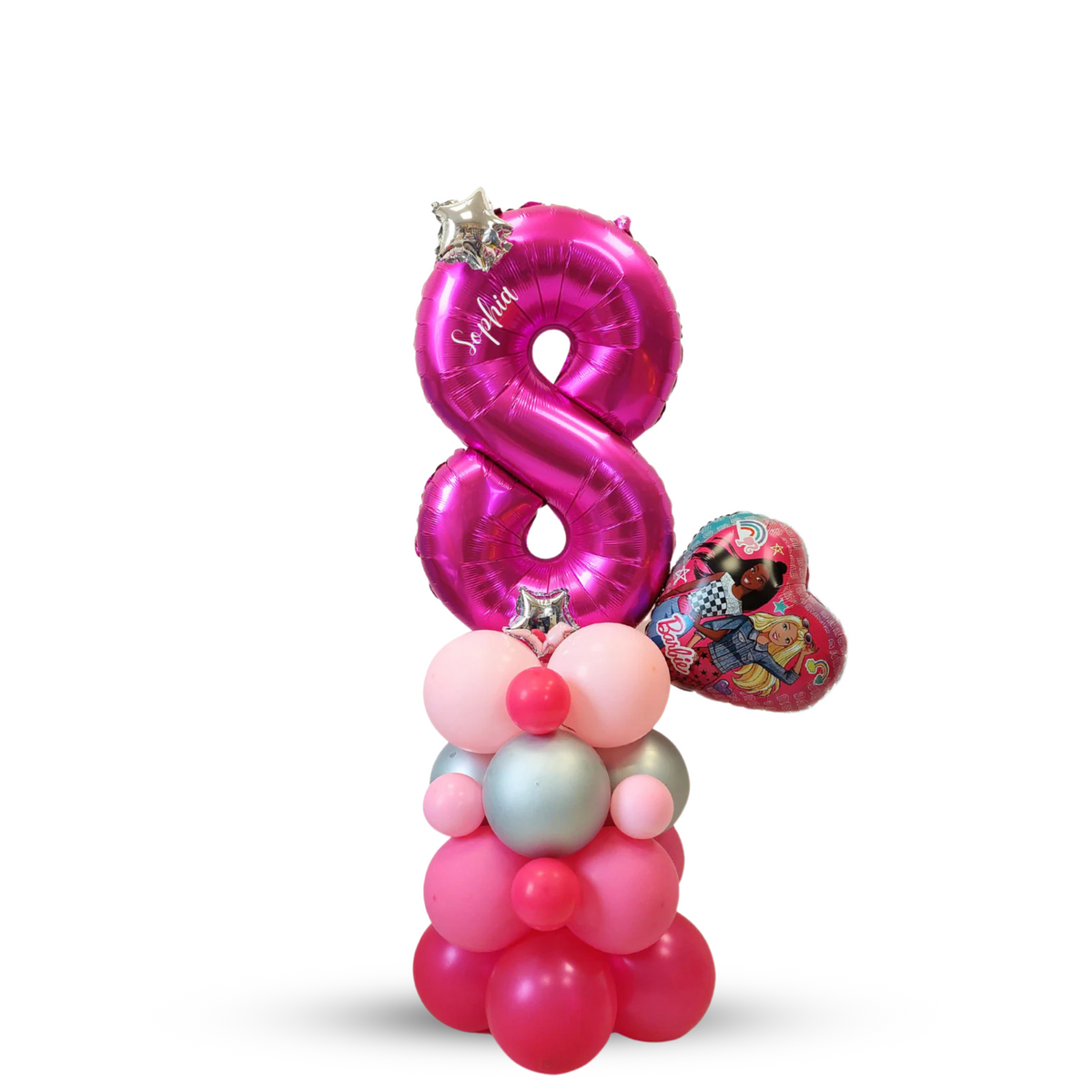 Barbie disco party pink big logo balloon sculpture product photo 2