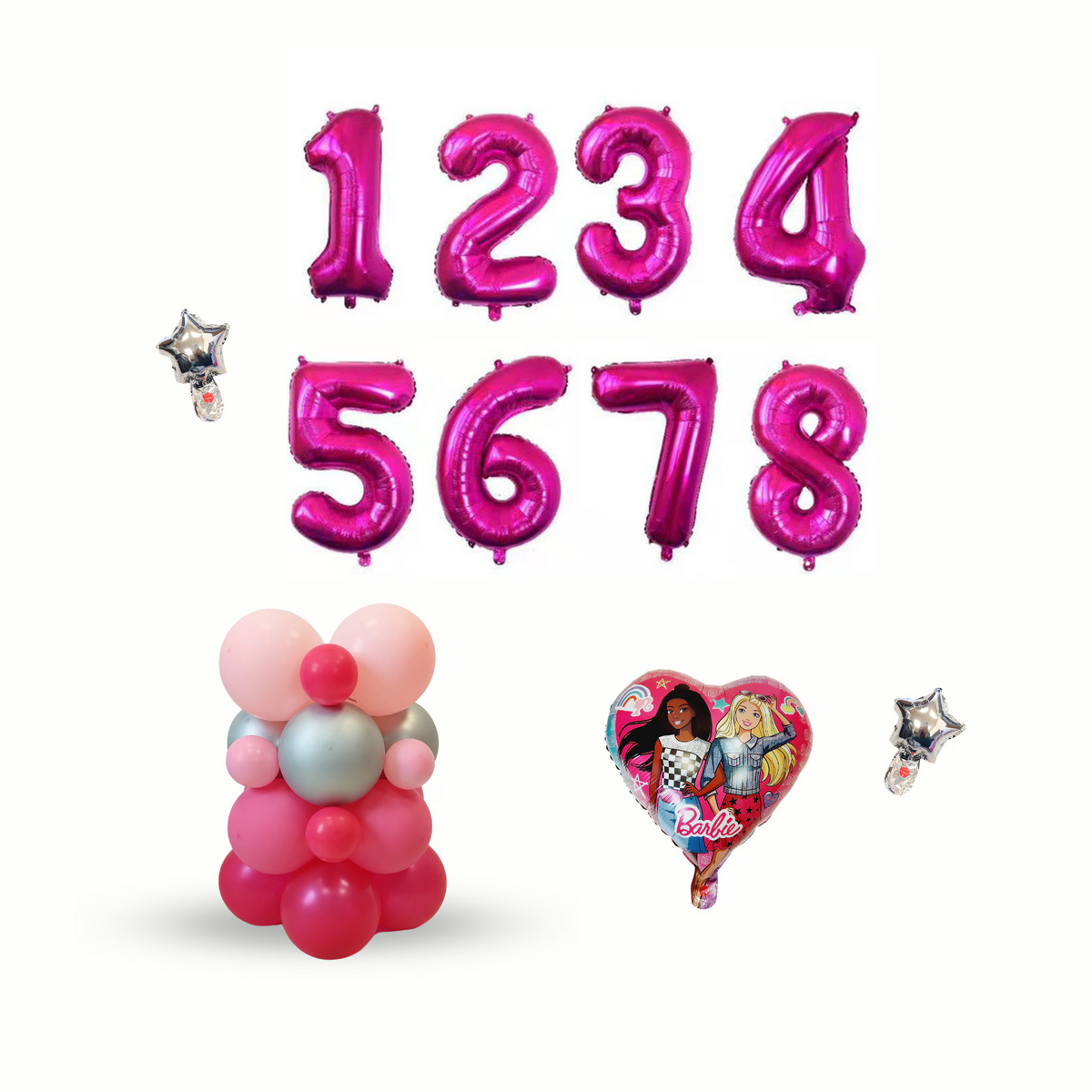 Barbie disco party pink big logo balloon sculpture product photo 4