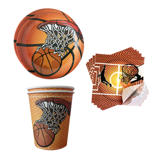 Basket ball party plates 9inch 8pcs set tableware product photo