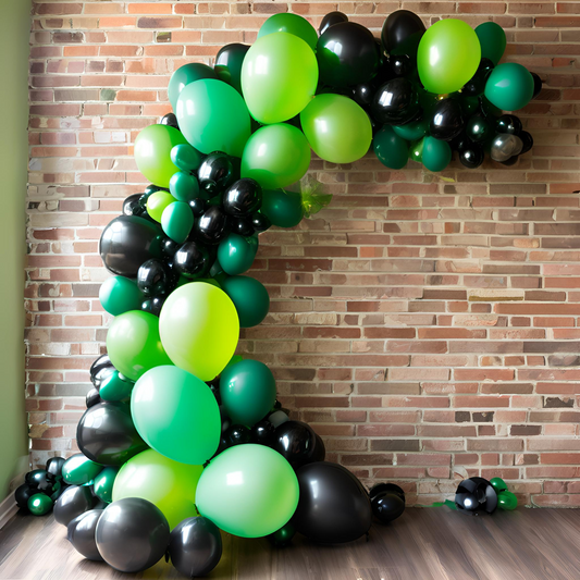 Black and Green Football balloon garland product photo