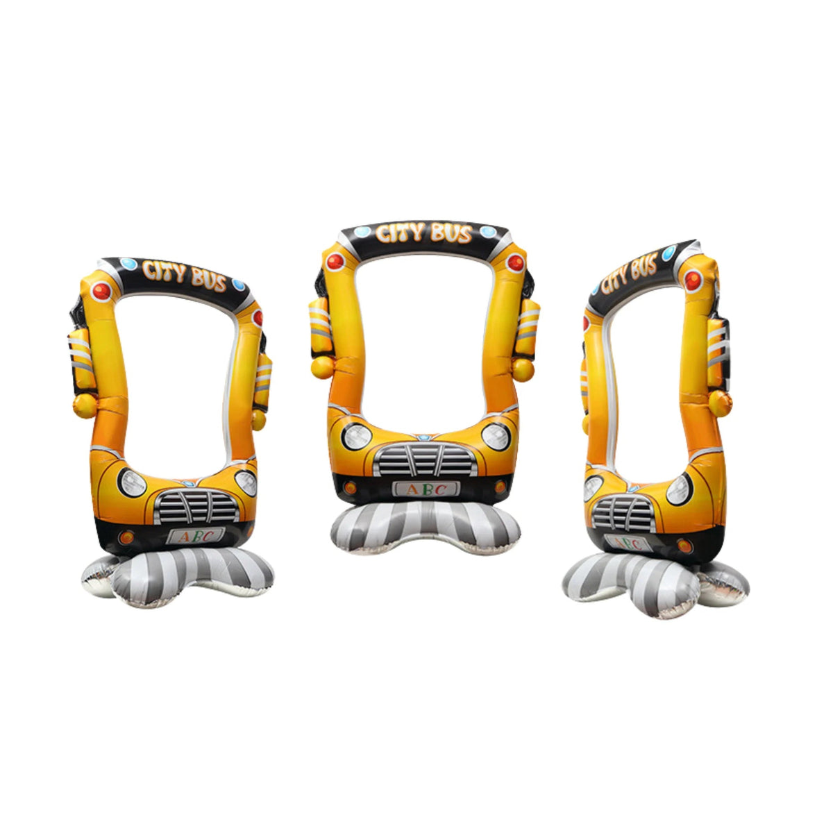 Black and yellow school bus photo frame free standing balloon boys girls product photo 3