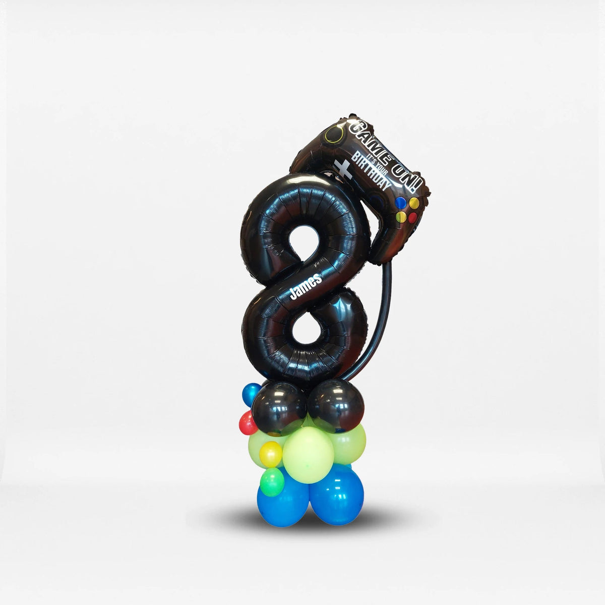 Black gaming game console boys birthday balloon sculpture bouquet product photo 4