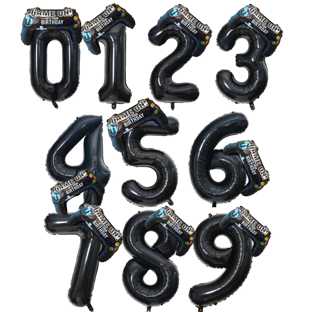 Black gaming game console boys birthday balloon sculpture bouquet product photo 7