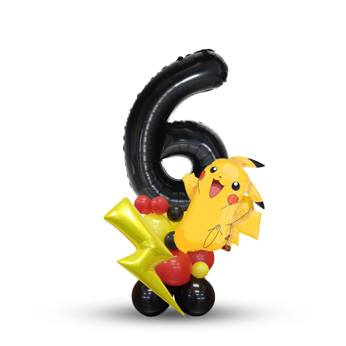 Black red yellow licensed Pokemon boys birthday balloon sculpture bouquet product photo 3