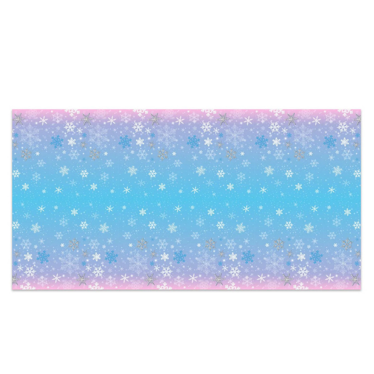 Blue and purple snowflakes Frozen style disposable table cloth sheet product photo 3