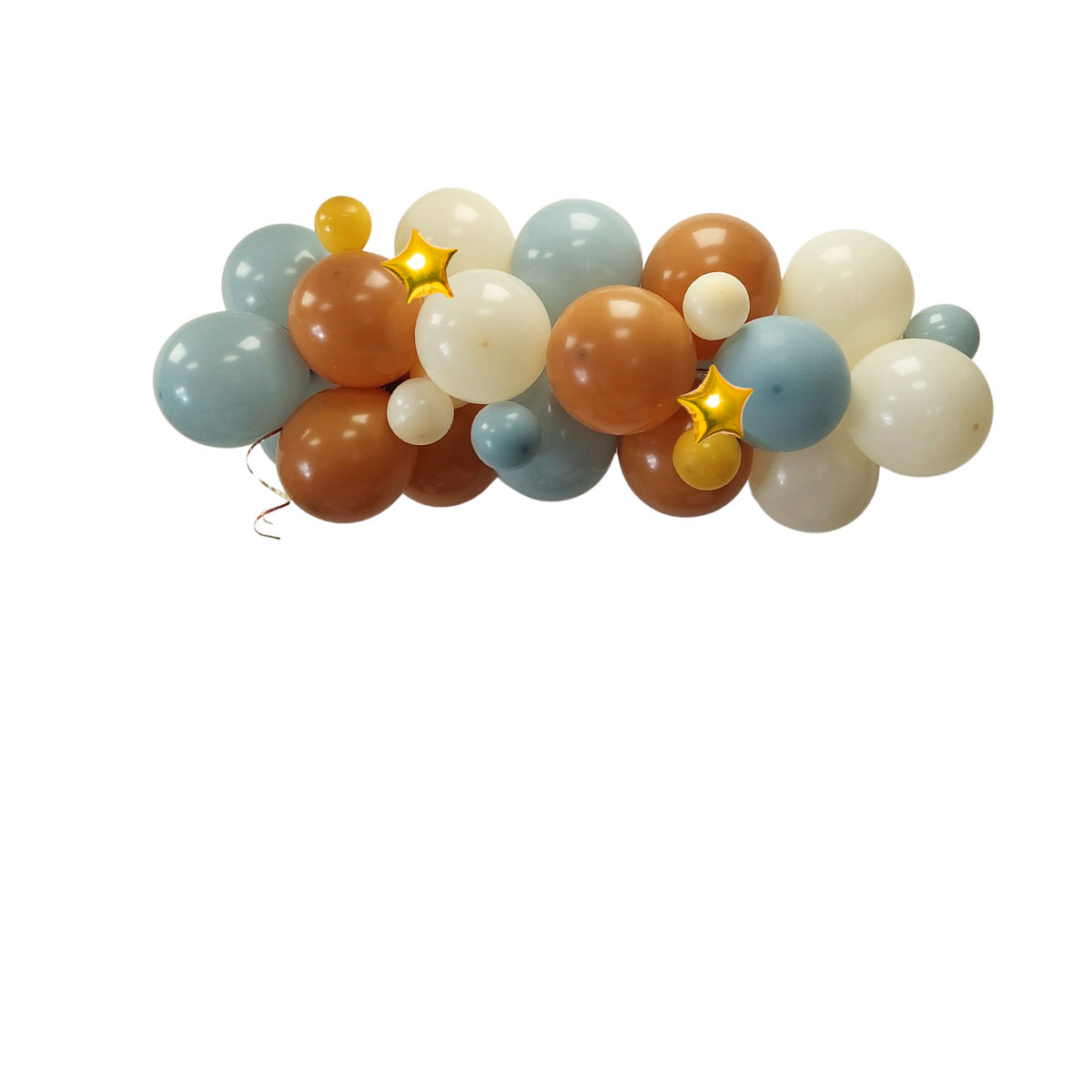 Brown and blue digger toys balloon garland happy birthday banner boys product photo 2