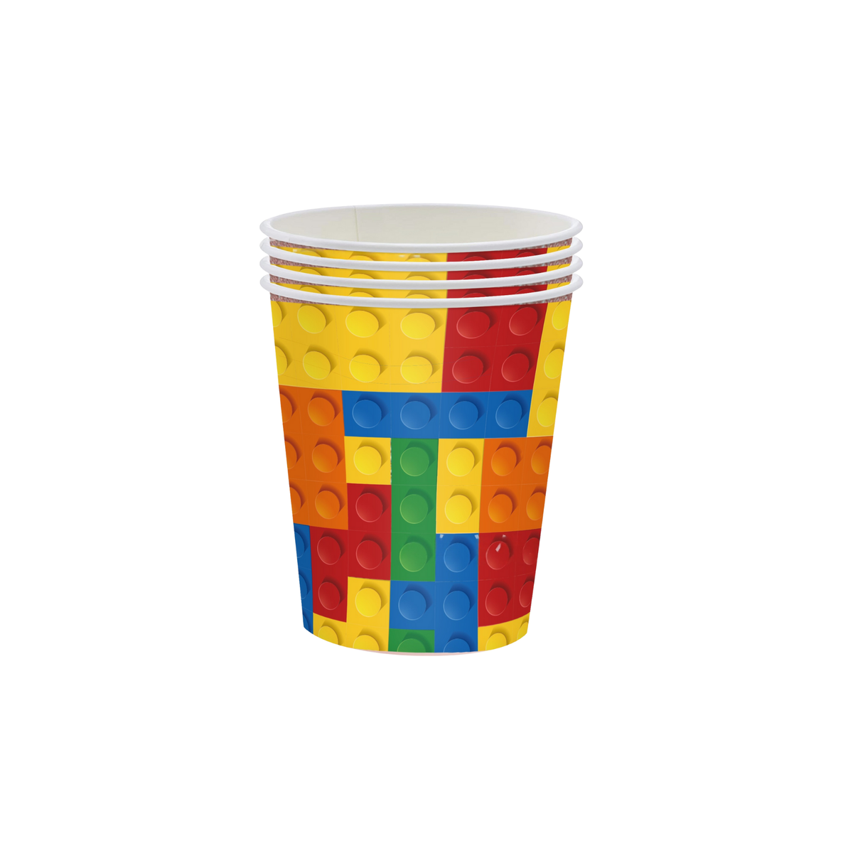 Building blocks birthday paper plates table ware set product photo 4