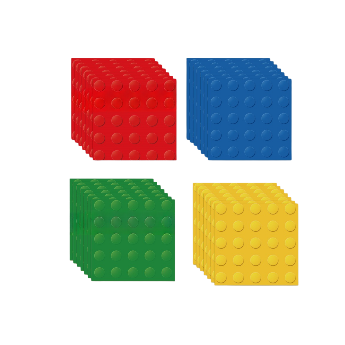Building blocks birthday paper plates table ware set product photo 5