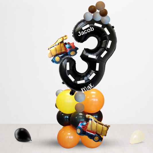 Car Vehicle diggers Birthday Balloon Bouquet Sculpture product photo