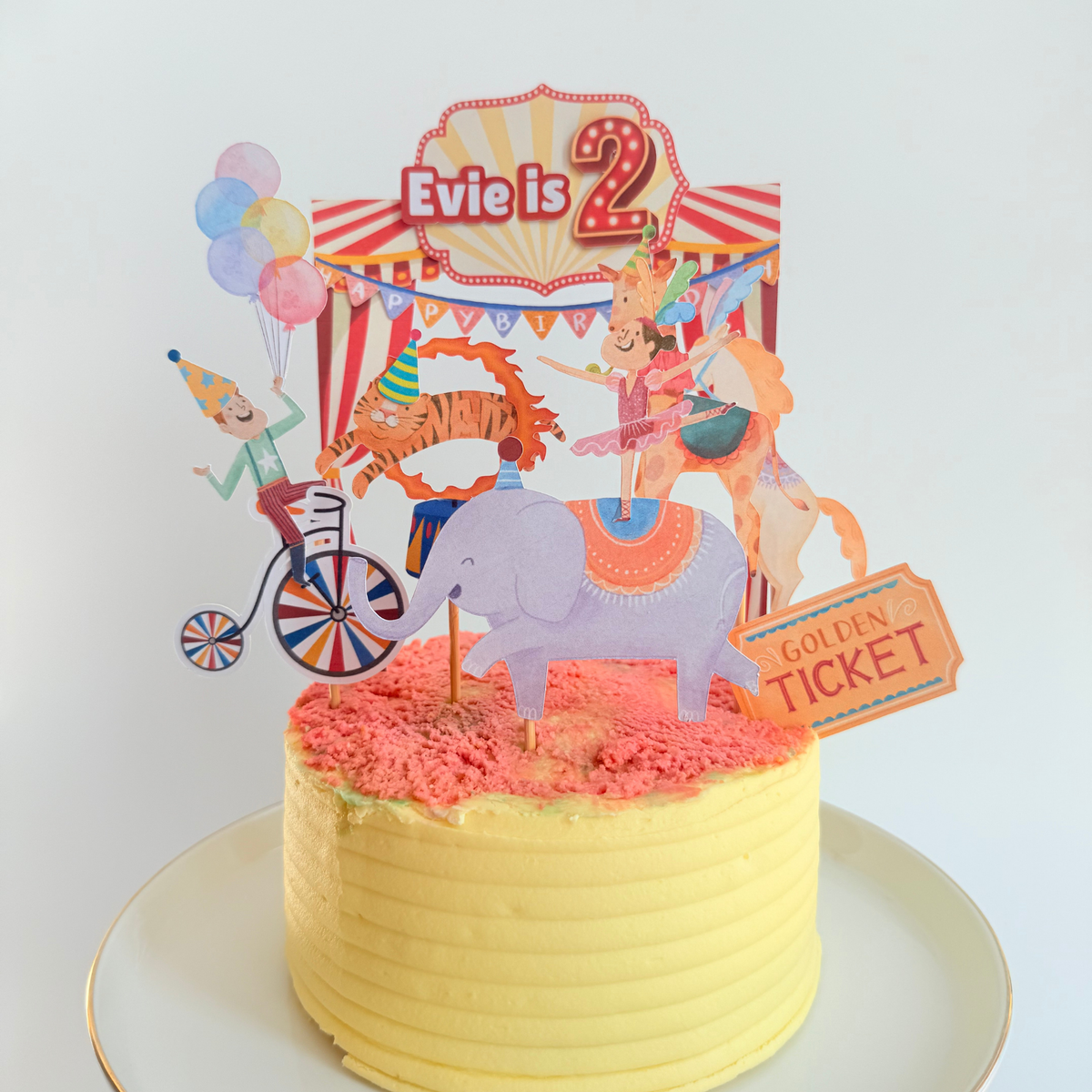 Circus elephant horse giraffe animals Cake Toppers Birthday Party Decor product photo 6