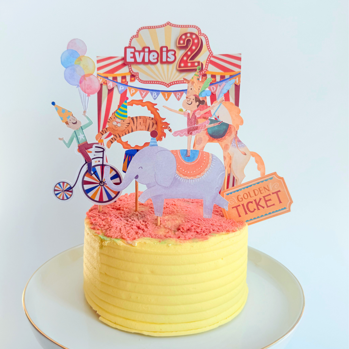 Circus elephant horse giraffe animals Cake Toppers Birthday Party Decor product photo 9