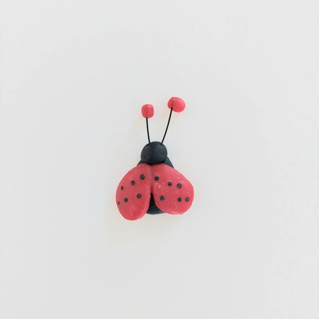 Clay spring forest animals caterpillar ladybird frogs trees reusable cake topper set product photo 6