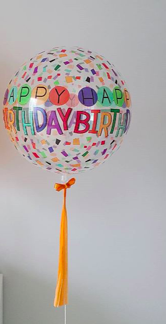 22inch happy birthday print balloon with paper tassel product photo 4