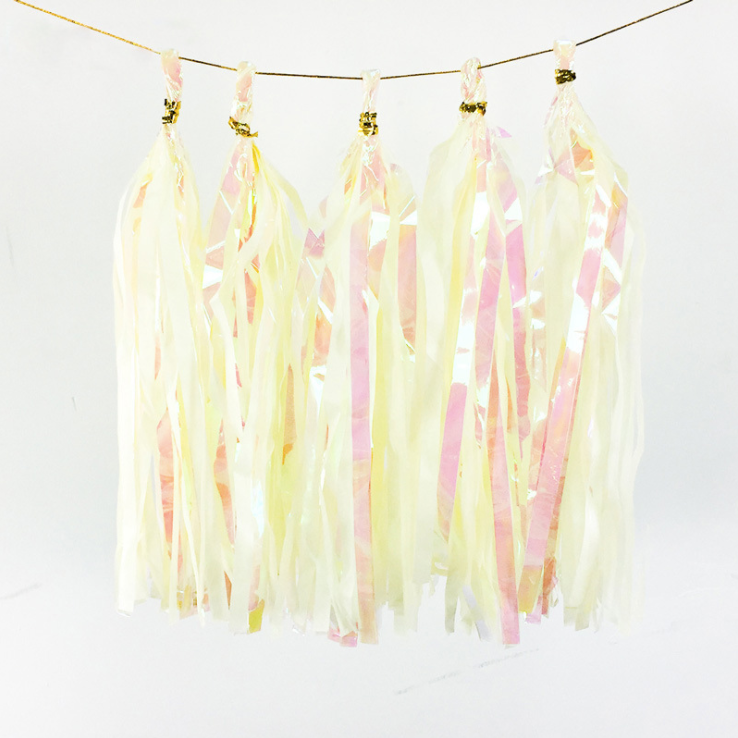 DIY Iridescent double layered paper tissue tassel product photo 7