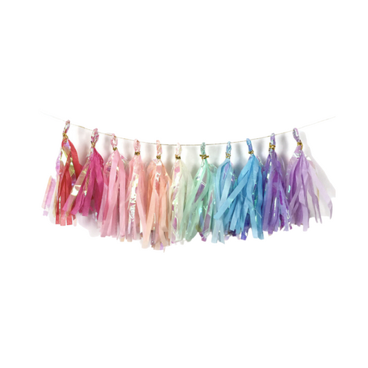 DIY Iridescent double layered paper tissue tassel product photo