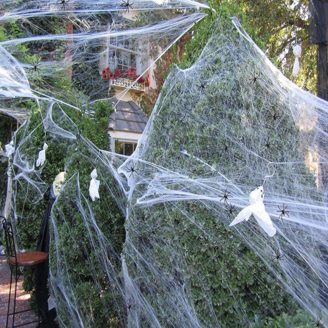 Halloween spiders and cotton web decoration product photo 2