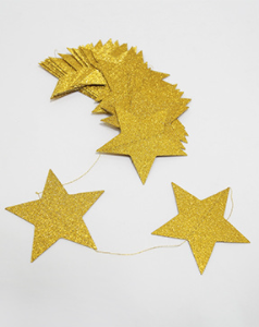 Christmas Gold Silver Stars Bunting Garland hanging Decoration product photo 15
