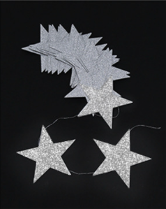 Christmas Gold Silver Stars Bunting Garland hanging Decoration product photo 16