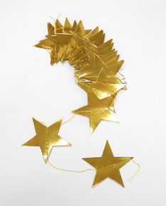 Christmas Gold Silver Stars Bunting Garland hanging Decoration product photo 9
