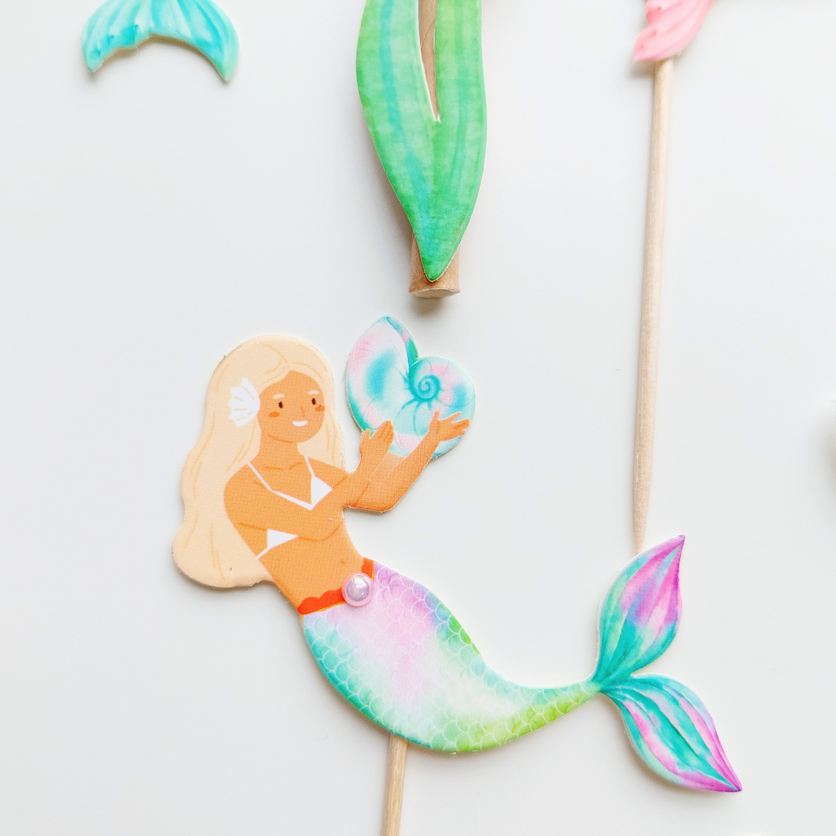 Personalised Mermaid Sea World Cake Toppers set product photo 8