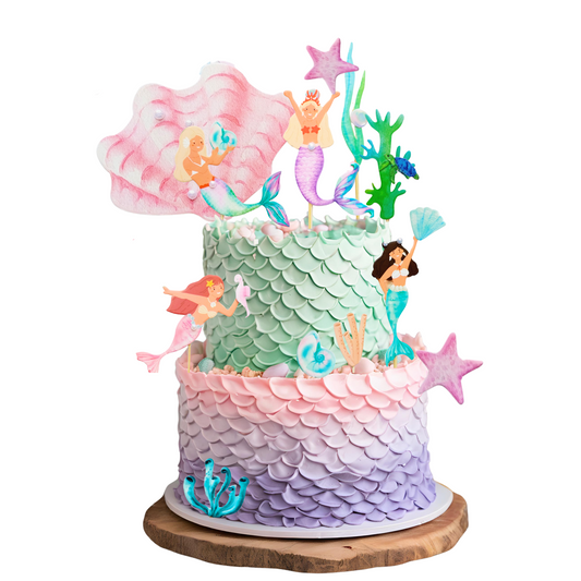 Personalised Mermaid Sea World Cake Toppers set product photo