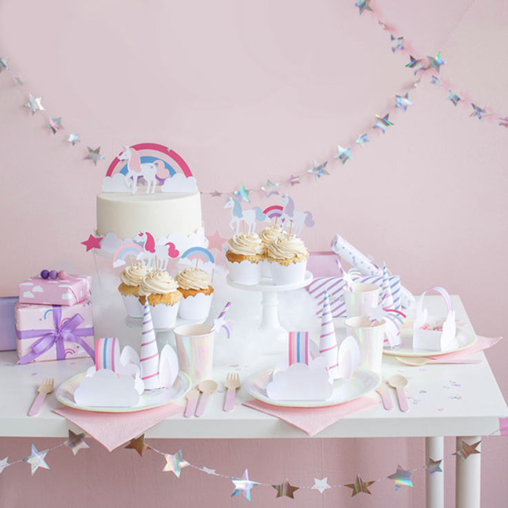 Iridescent stars bunting product photo 2