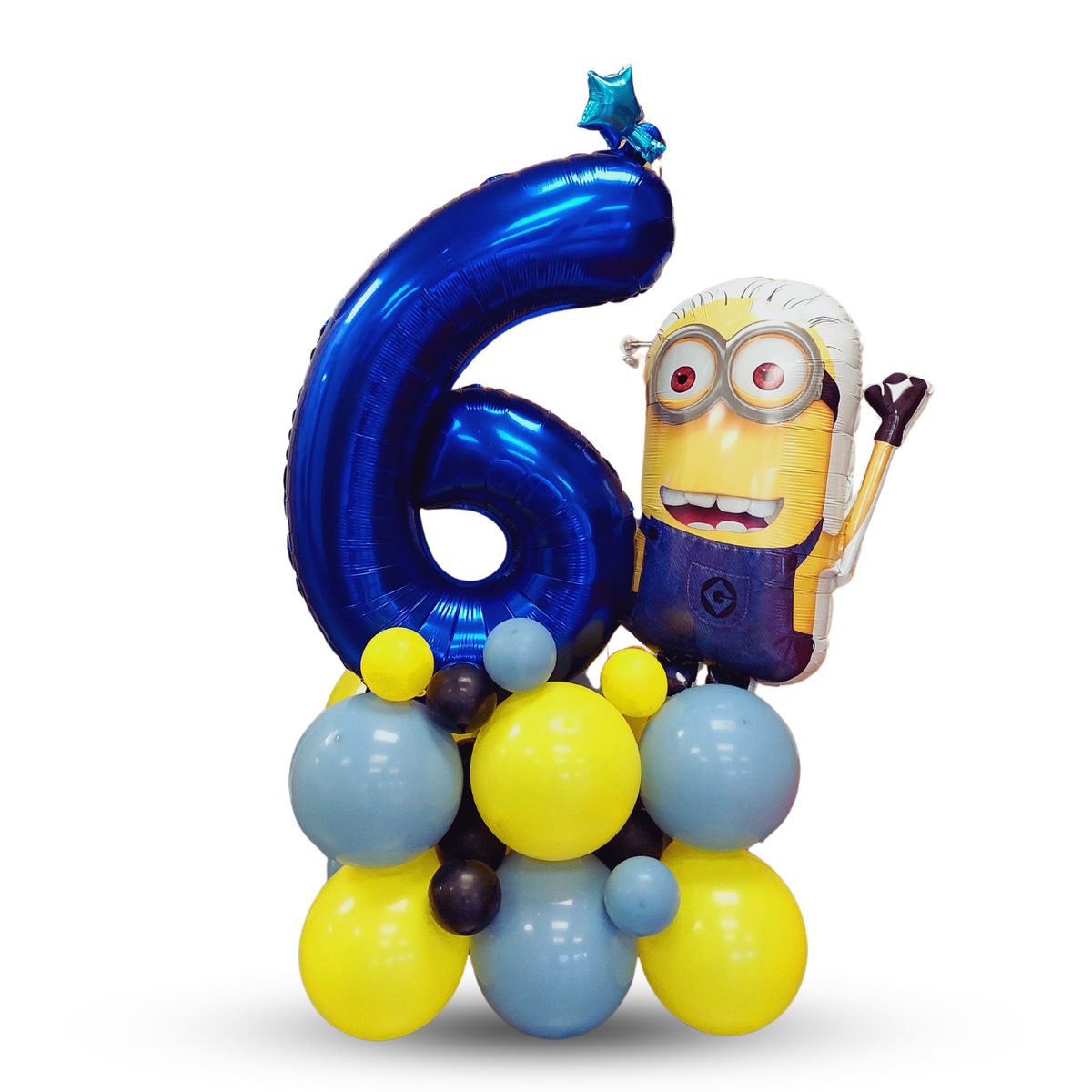Despicable 4 Minions birthday balloon bouquet tower product photo 2