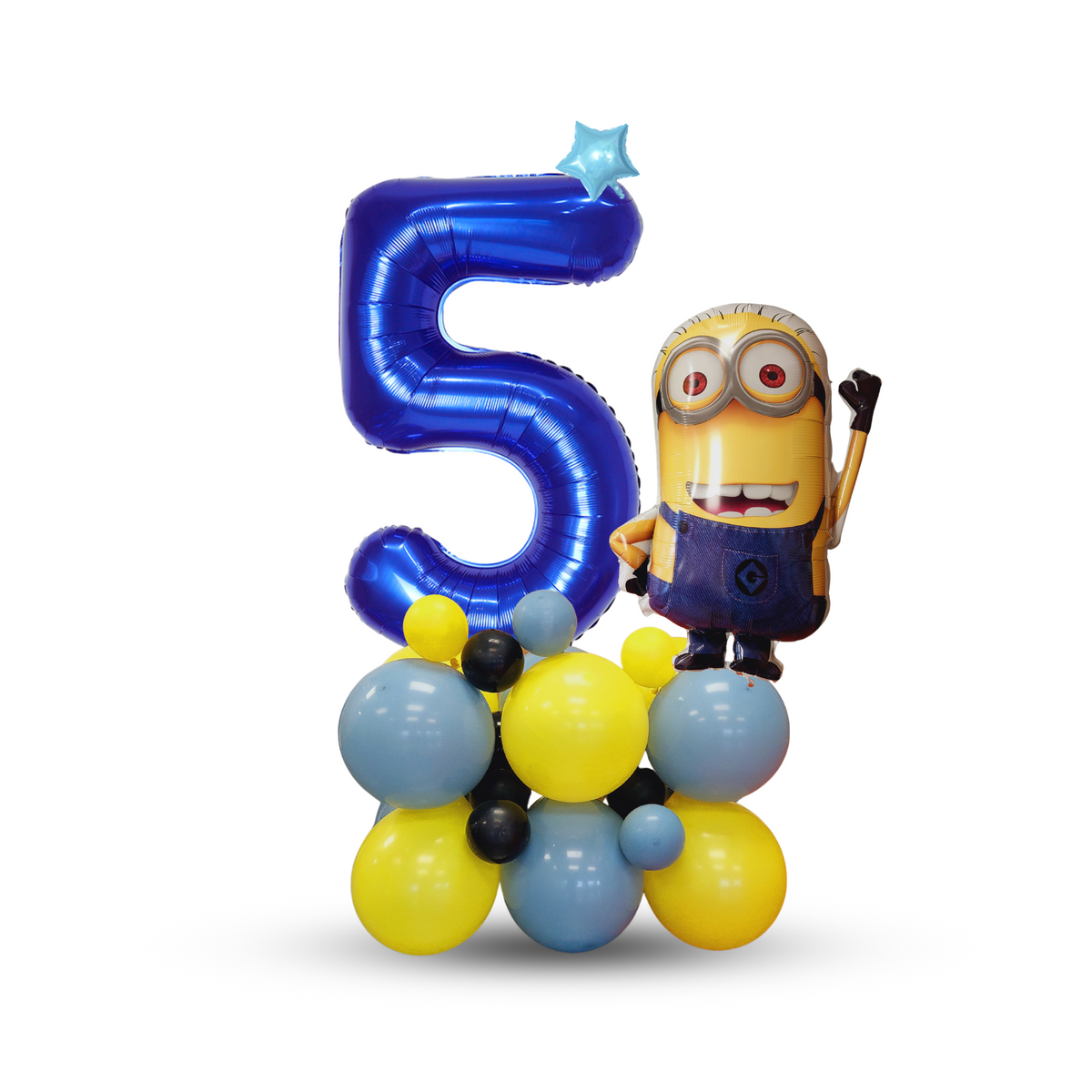 Despicable 4 Minions birthday balloon bouquet tower product photo 3