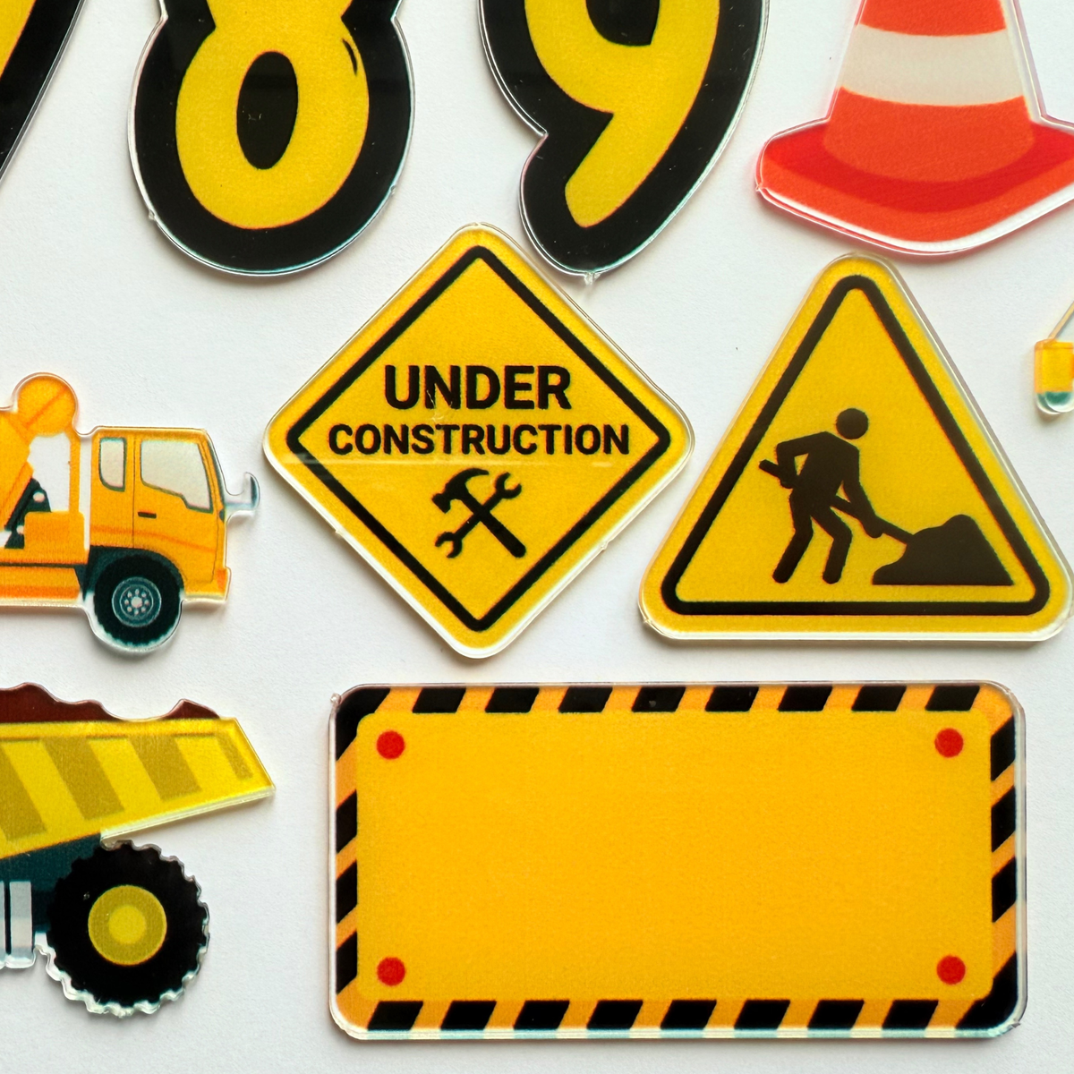 Personalised vehicle digger crane birthday cake topper product photo 7