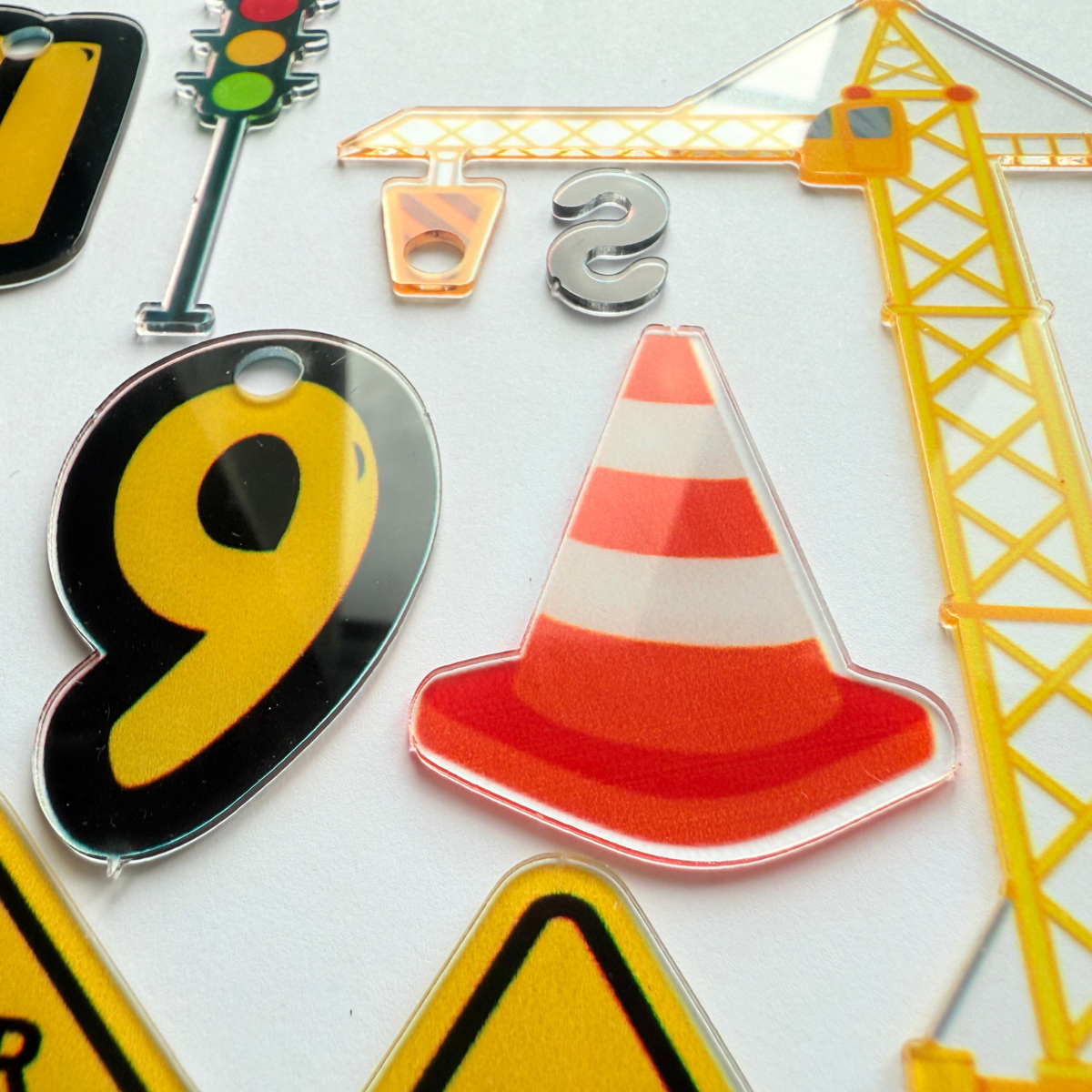 Personalised vehicle digger crane birthday cake topper product photo 8