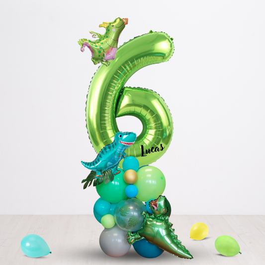 Dinosaur balloon 40inch number bouquet product photo