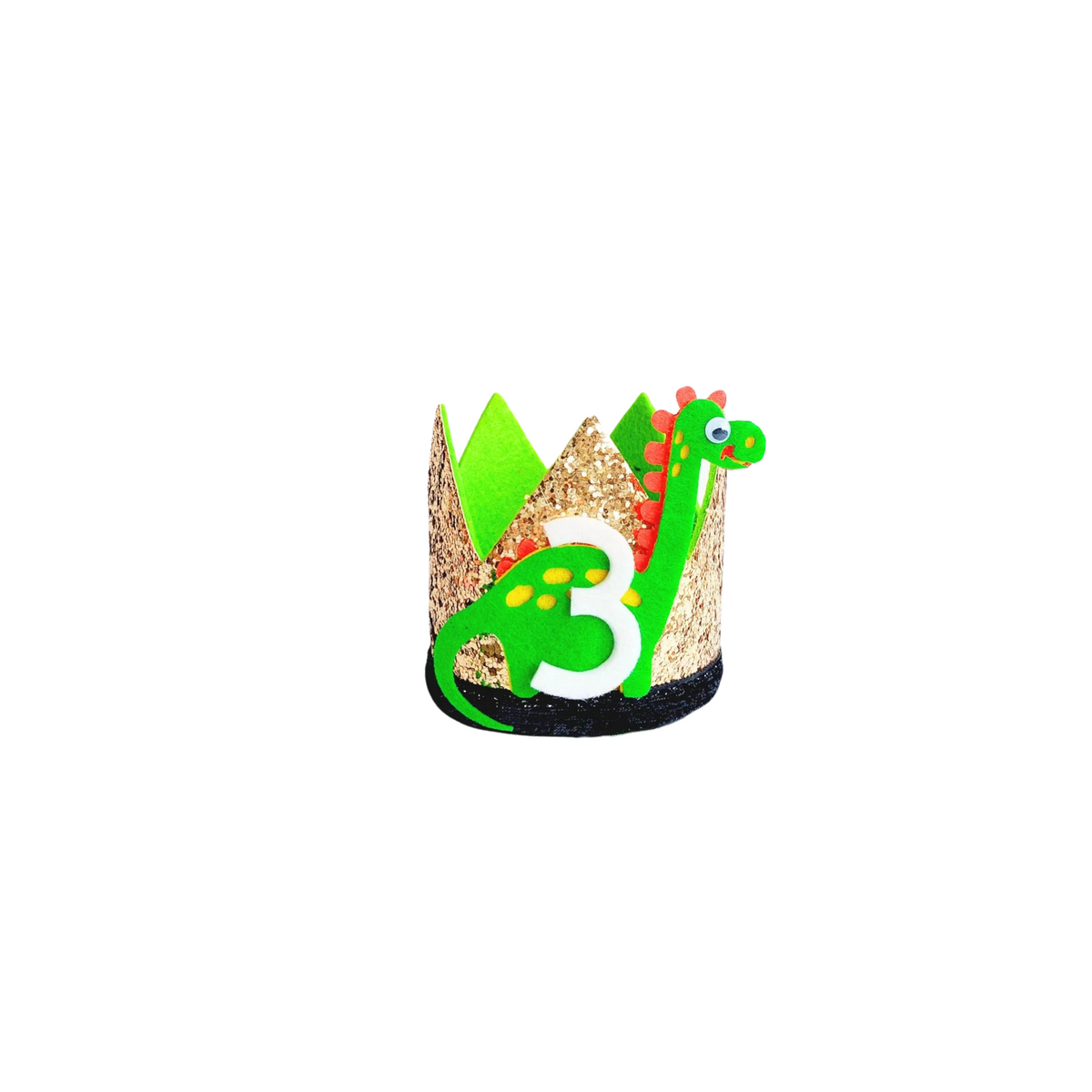 Dinosaur Birthday Party Cake Smashing Felt crown Hat product photo 2