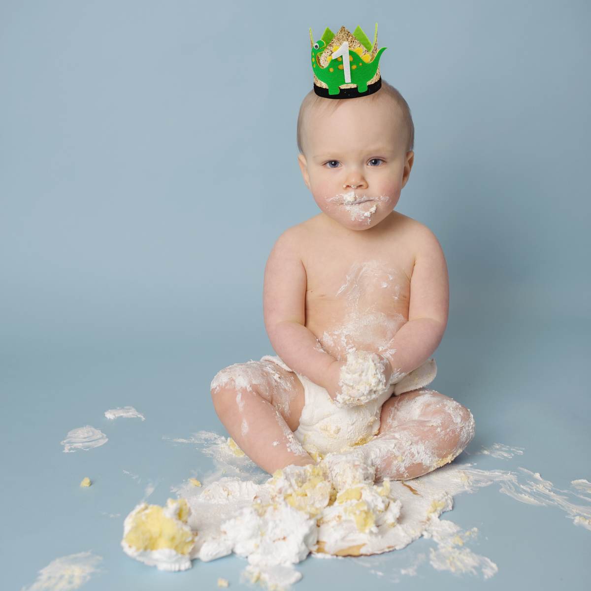 Dinosaur Birthday Party Cake Smashing Felt crown Hat product photo 4
