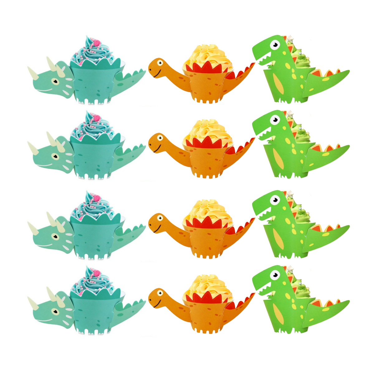 Dinosaur Birthday Party Cup cake holder 12-pack product photo 2