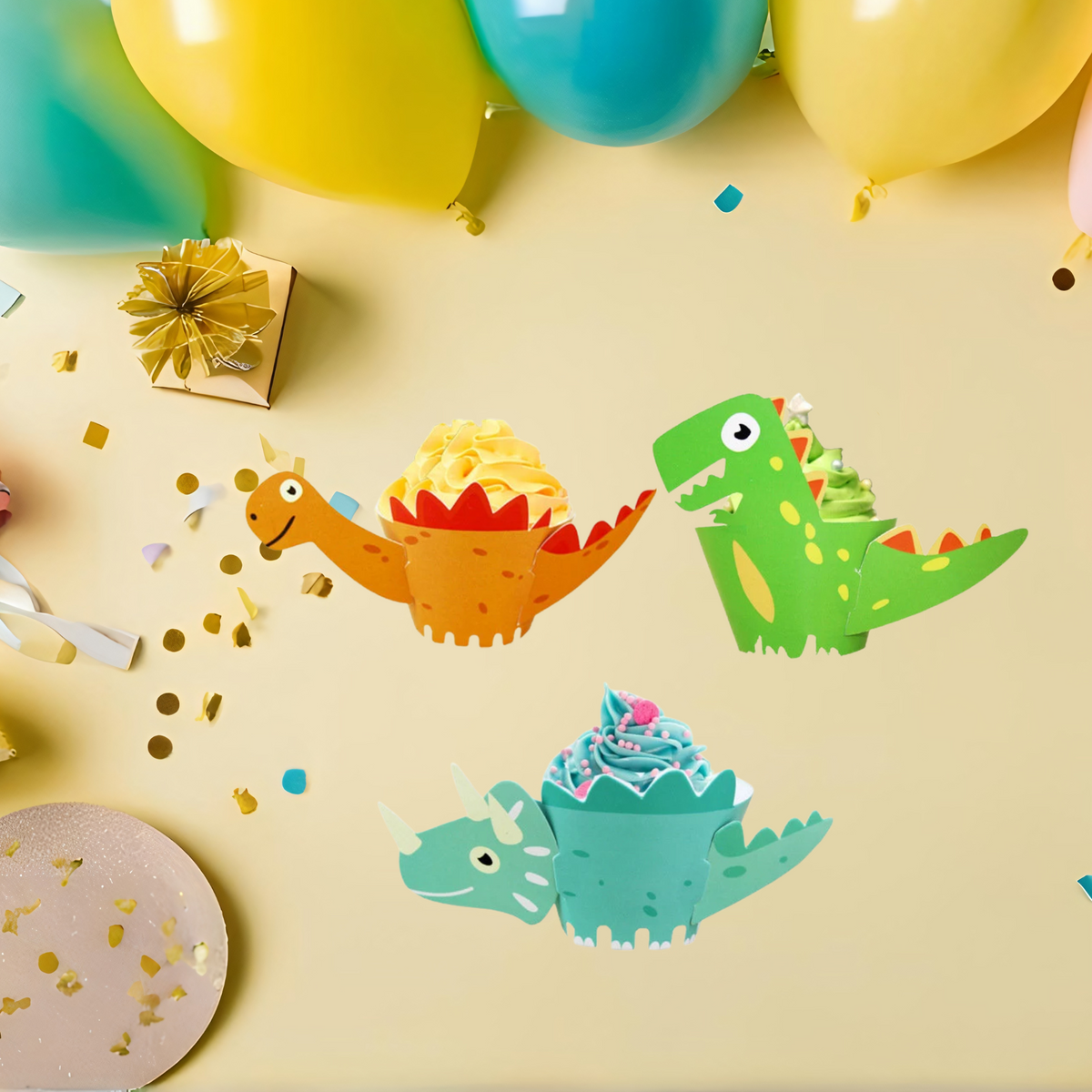 Dinosaur Birthday Party Cup cake holder 12-pack product photo 3