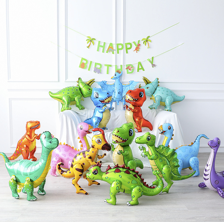 Dinosaur foil balloons birthday party decorations product photo