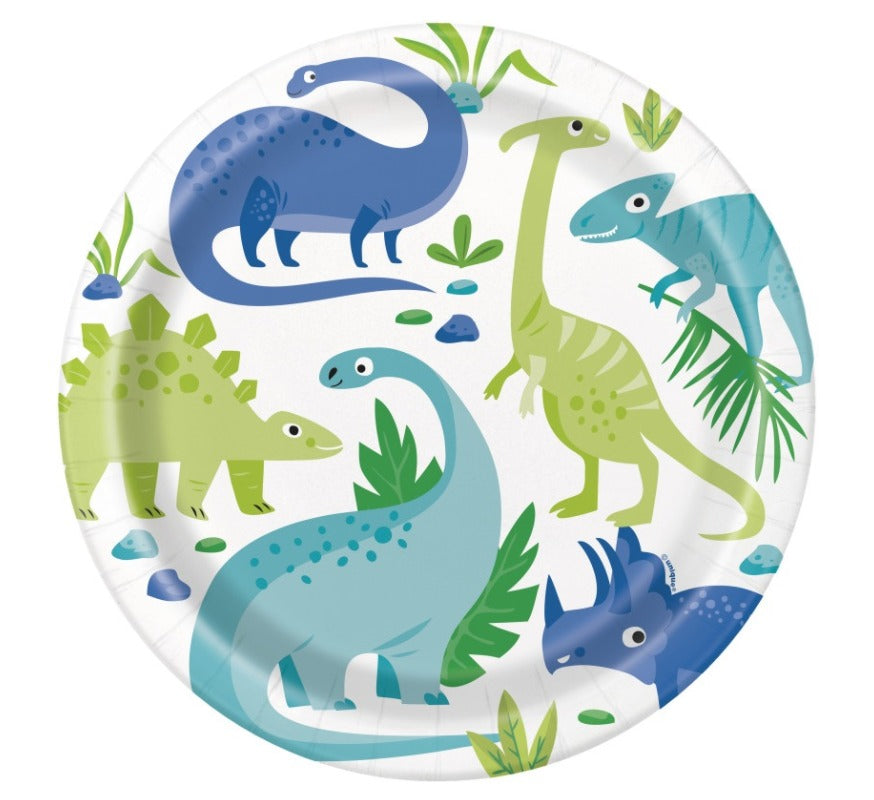 9" Dinosaur Birthday Party Plates and cups 8-pack product photo 3