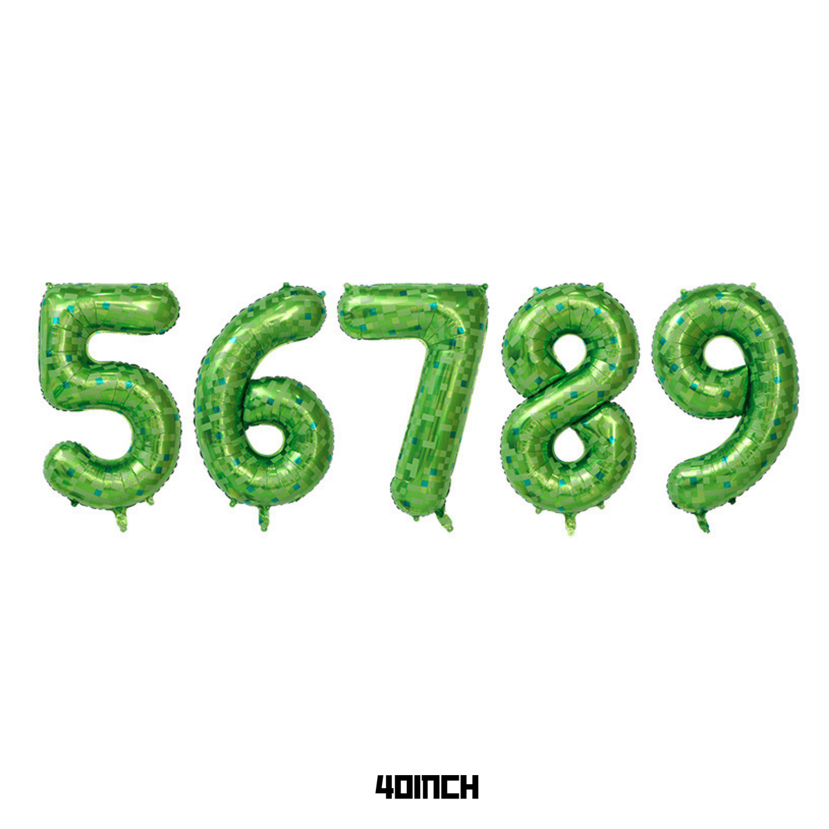 DIY Personalised Minecraft themed party balloon sculpture stack with number product photo 9