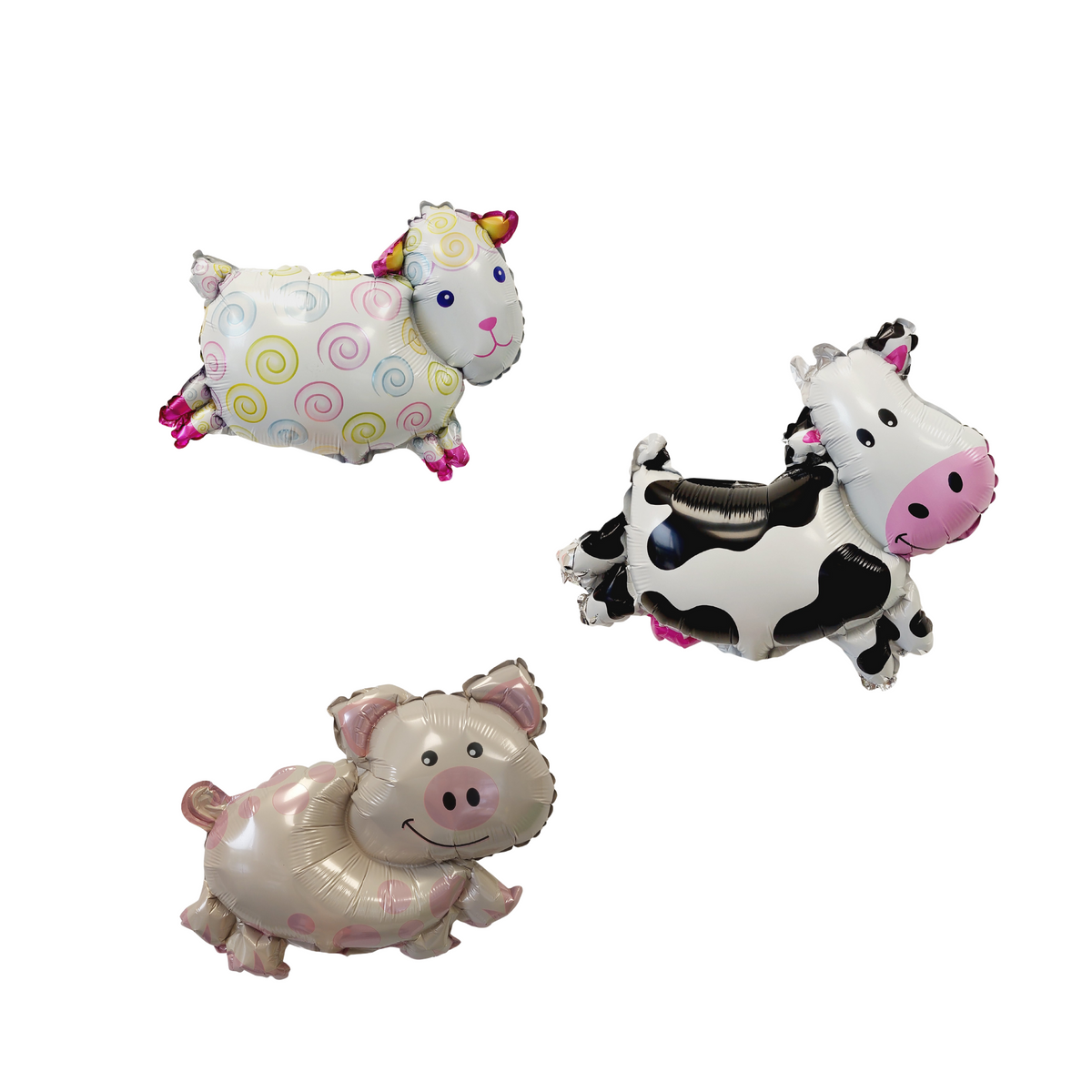 Farm themed boys green pig sheep cow birthday party number sculpture bouquet product photo 5