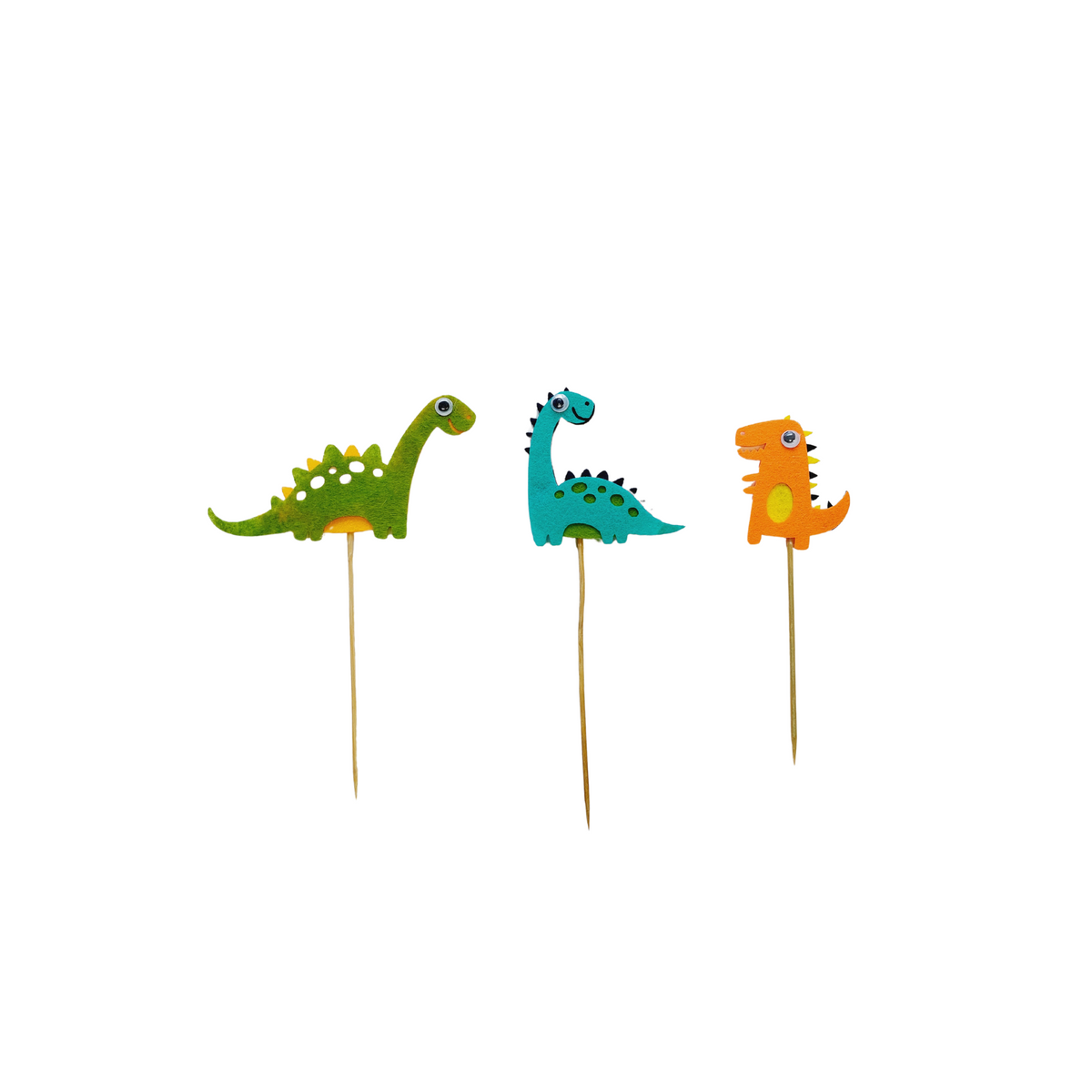 Felt Dinosaurs and Coconut Trees Cake Topper set lifestyle photo
