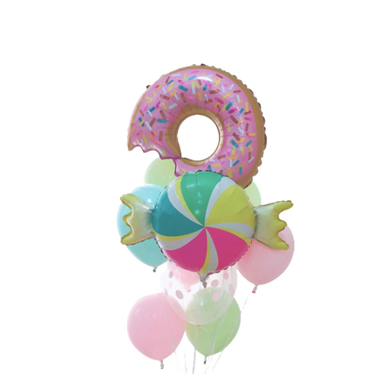 Foil candy & donut balloon bundle product photo