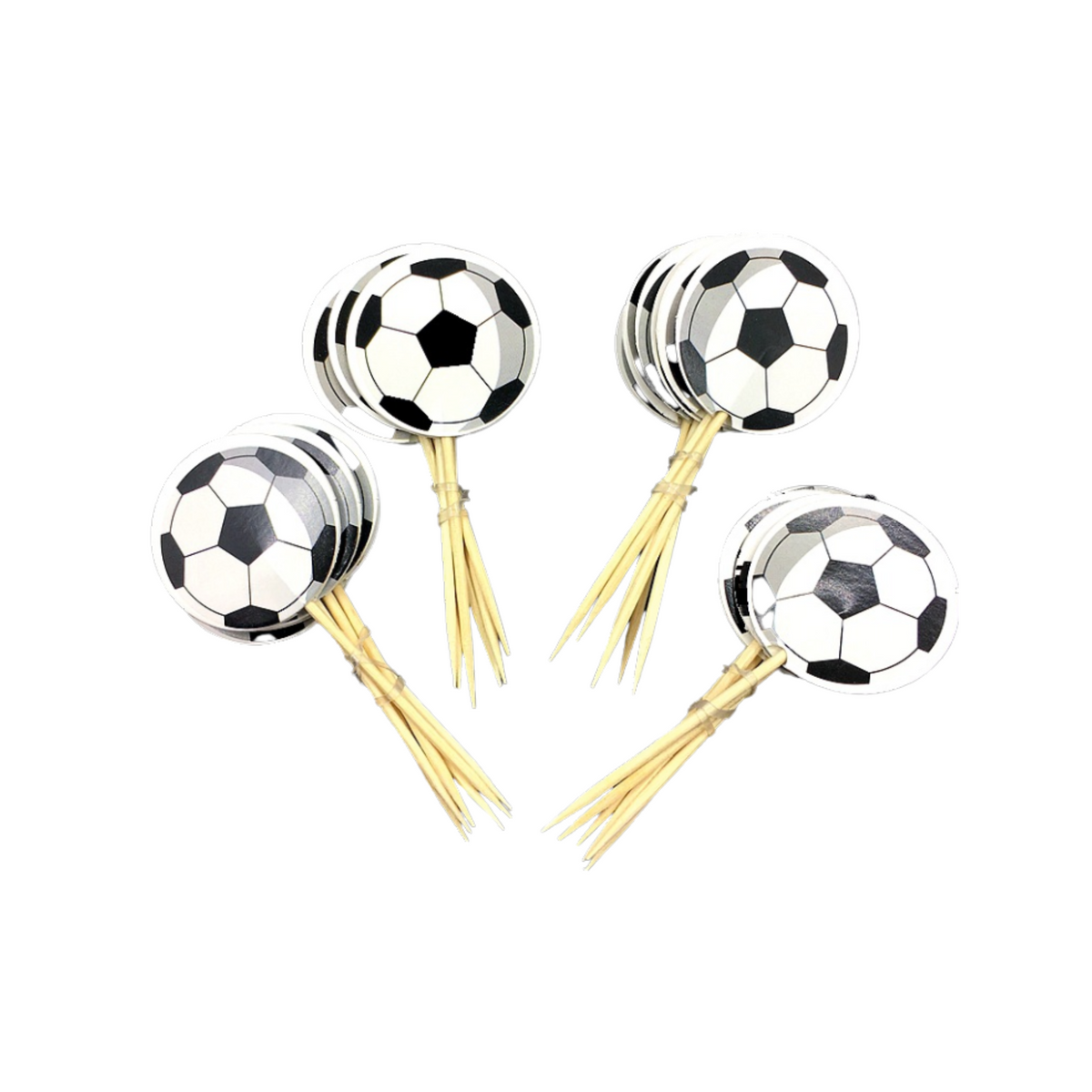 Football Birthday Party Paper Cup cake Topper 24-pack product photo 2