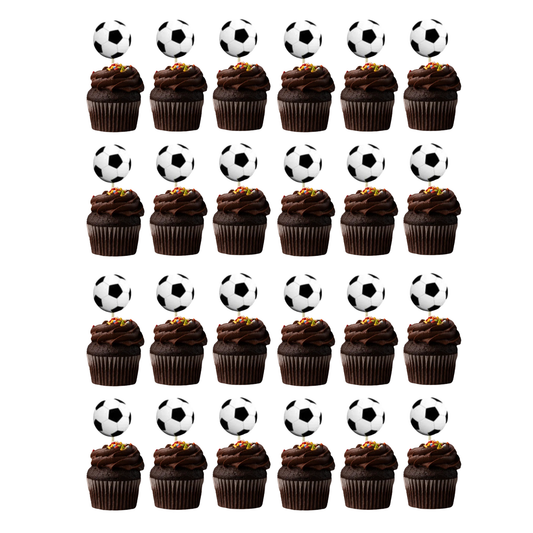 Football Birthday Party Paper Cup cake Topper 24-pack product photo
