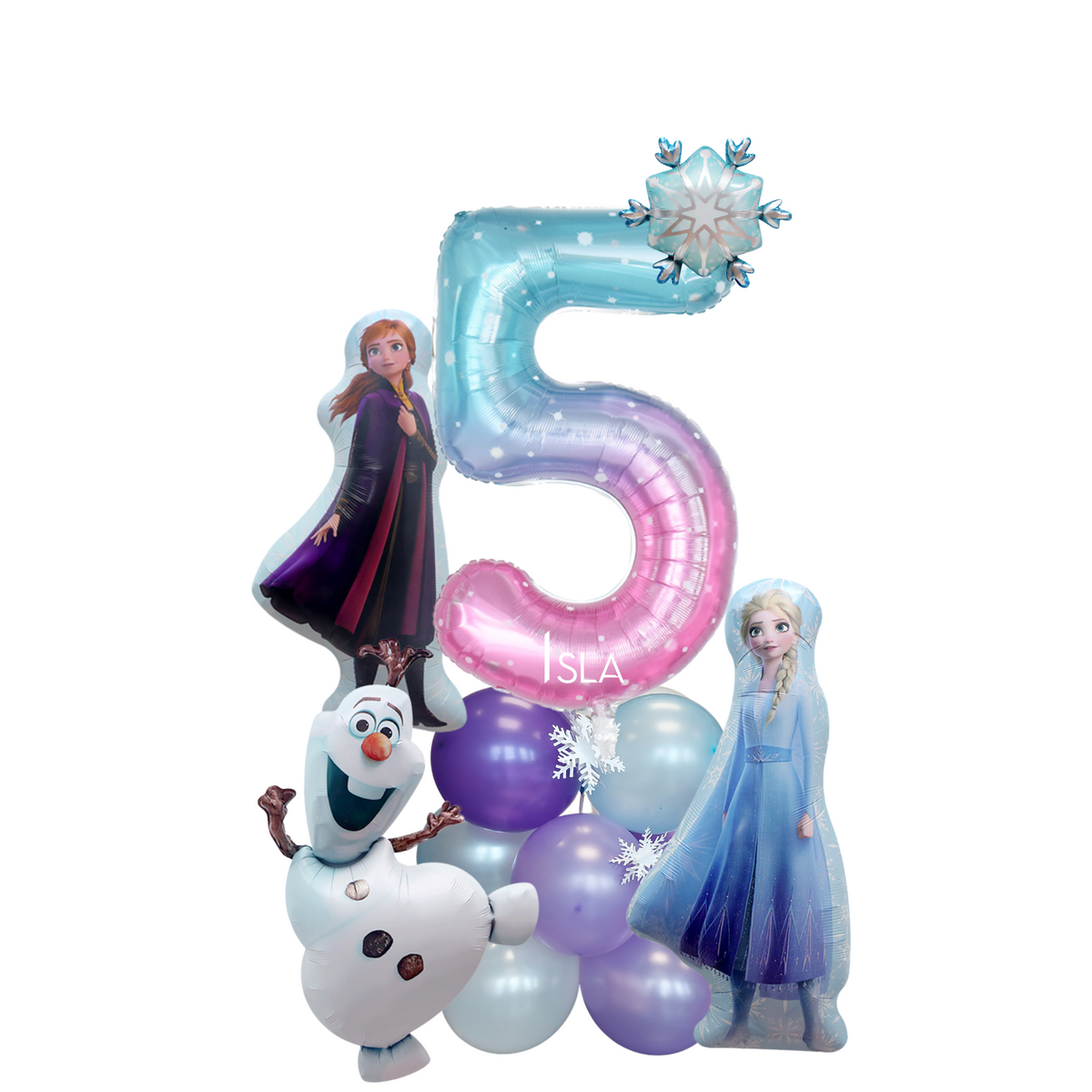 Personalised Frozen Elsa characters standing balloon stack sculpture product photo 10