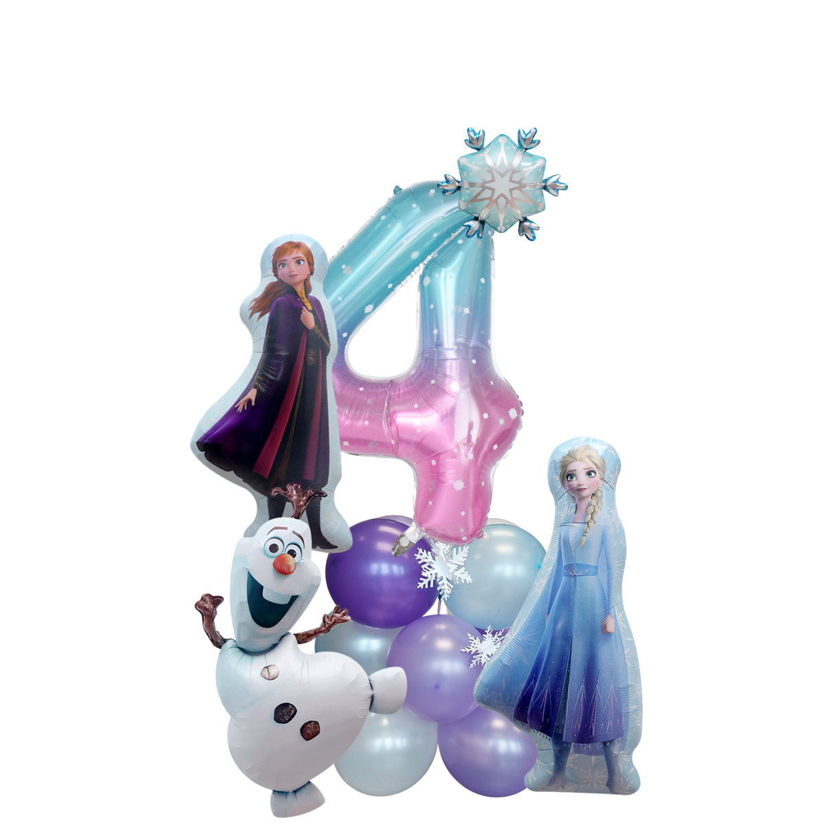 Personalised Frozen Elsa characters standing balloon stack sculpture product photo 11