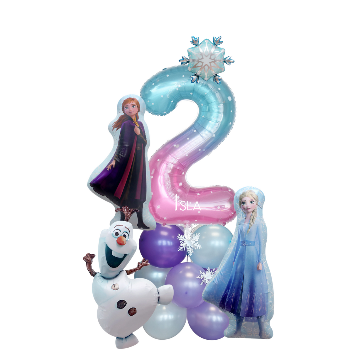 Personalised Frozen Elsa characters standing balloon stack sculpture product photo 12