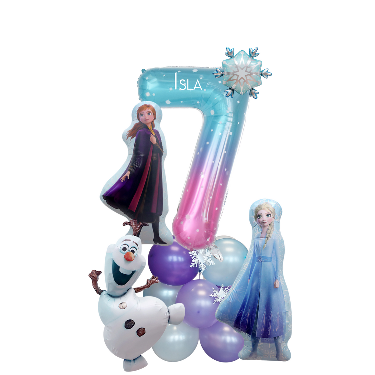 Personalised Frozen Elsa characters standing balloon stack sculpture product photo 8